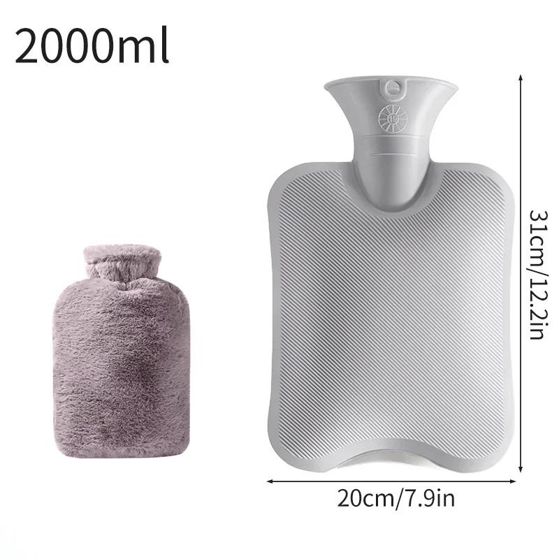 650ml Hot Water Bottles Removable Cloth Cover Filling Water Warm Hand Bag for Women Feet Warmer Home Warming Products