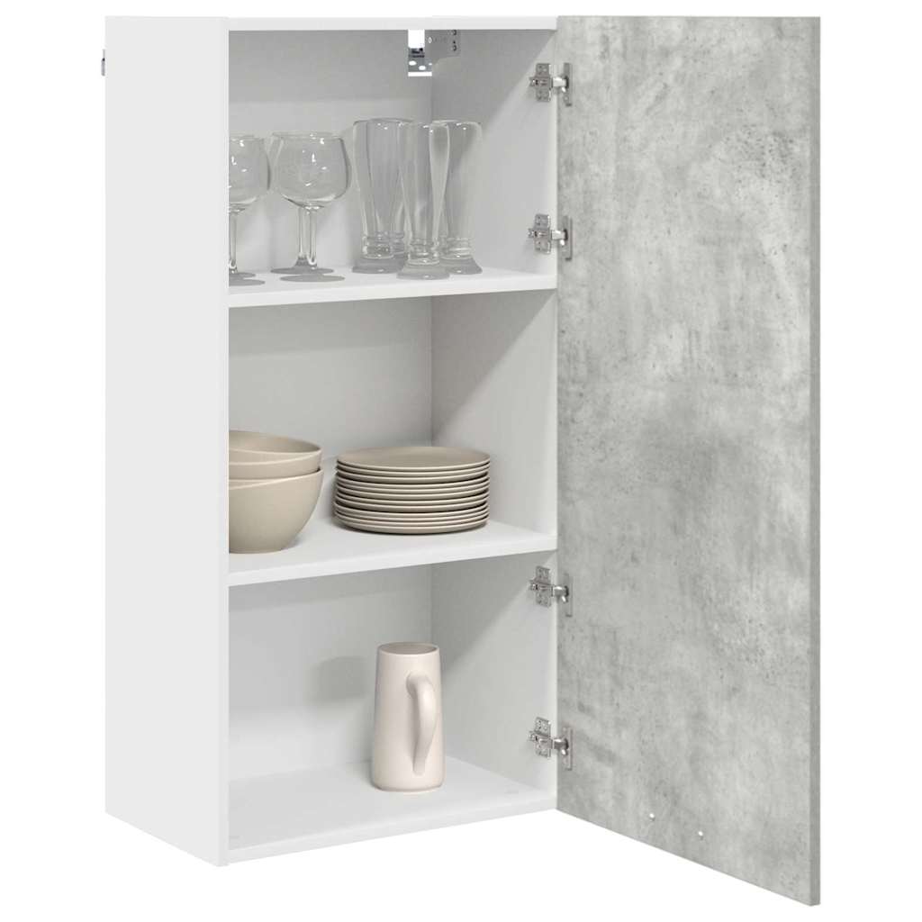 Hanging Cabinet Concrete Grey and White 50 x 31 x 100 cm Particleboard