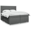 Vidaxl Kontinentalbett Mit Matratze, Dunkelgrauer Stoff 200X200 Cm