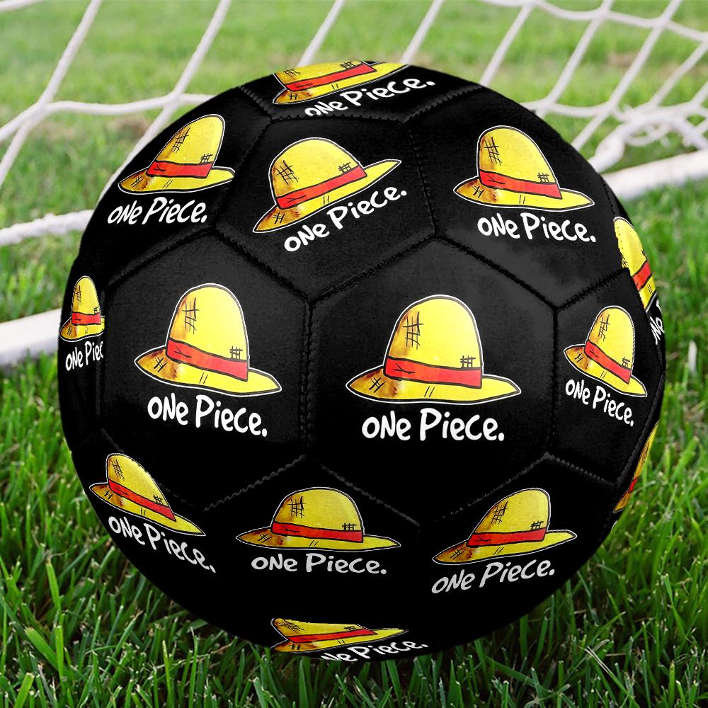 1pc One Piece Logo Football Soccer Ball Size 5 Indoor Soccer Ball Fashion Colorful  Backyard Game -Great For Sports Fans Gift HE75