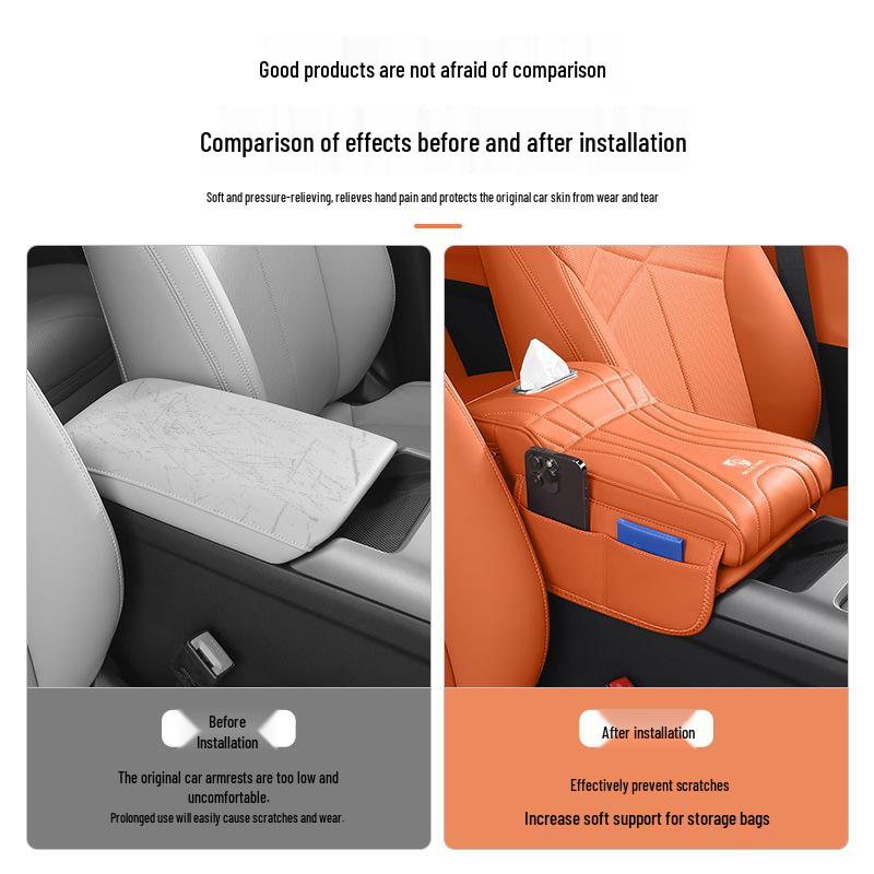 Elevated Armrest Pad & Tissue Box for Roewe I5 RX5max/eRX5/Ei5/i6