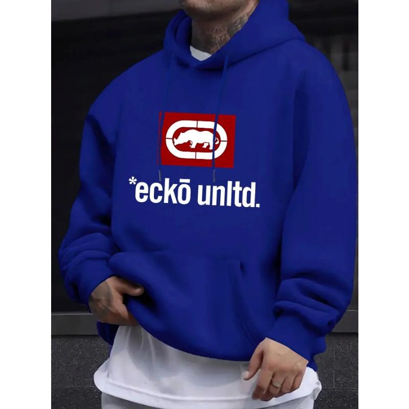 Men's Hoodie with Graphic "Ecko Unlimited" - Casual Sweater Long Sleeves Regular Fit Autumn/Winter Casual Hoodie