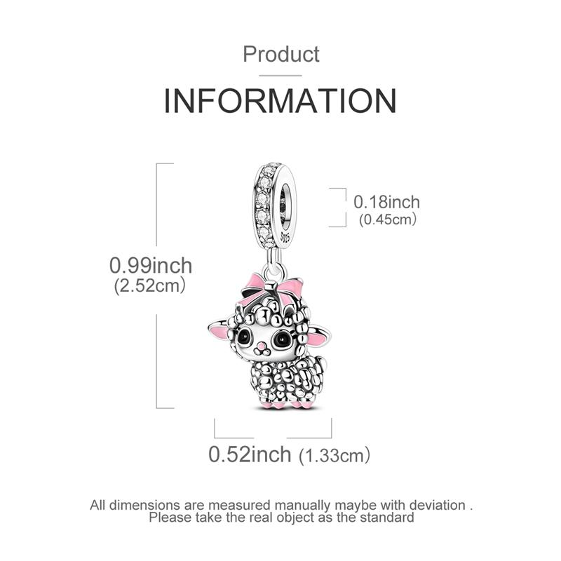 925 Silver Beads Bear Guinea Pig Owl Bee Sheep Dangle Fit Original Bracelet Making For Woman Jewelry DIY Gift