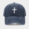 Fashion Embroidered Cross Baseball Cap Breathable Sunscreen Peaked Cap Simple Casual Hip Hop Hat Outdoor