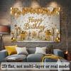 2D flat banner  1 piece  birthday celebration background decoration for photography props  polyester banner decoration