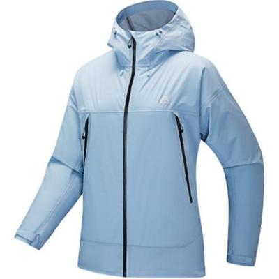 Comfortable Versatile Waterproof Windproof Jacket Women Outerwear Sky-Blue 962516601-2