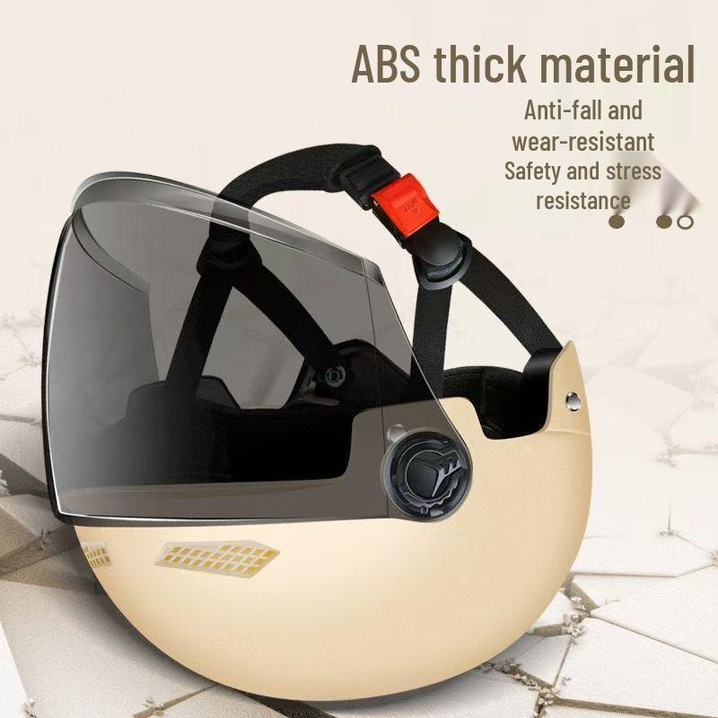 3C Certified Summer Motorcycle Half-Helmet for Men & Women, with Sun Protection, Universal All-Season Riding Hat