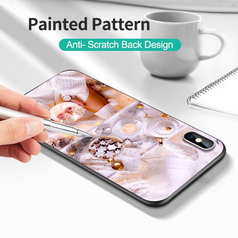 Black Tpu Case For Xiaomi Mi 10 10T NOTE 10 9 A3 Lite 9T PRO Cover Winter Girl Christmas