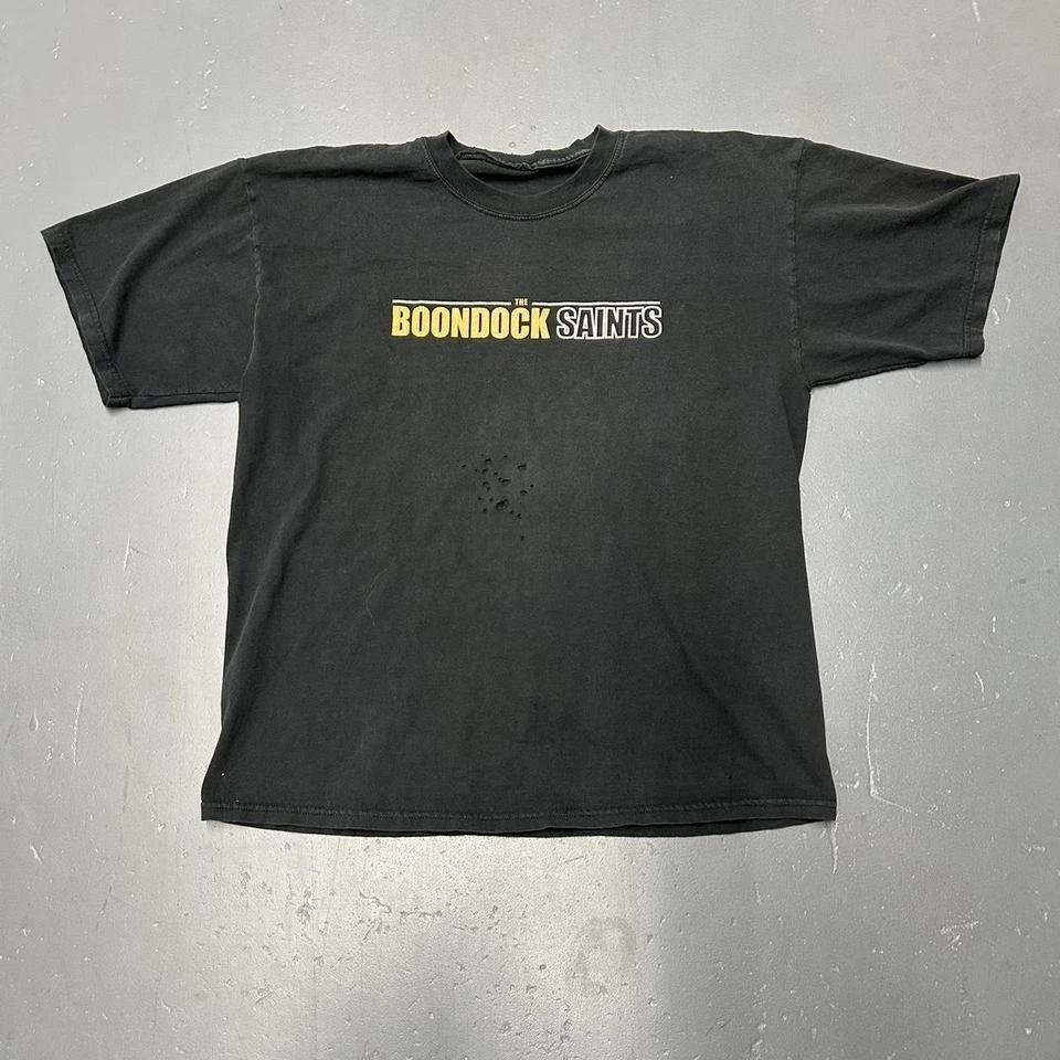 Vintage the Boondock Saints Movie Promo Double Sided Graphic Distressed Tshirt