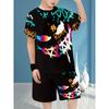 Summer Children's Set Features 3D Printing, Cool and Comfortable, and Is Made of Polyester and Breathable