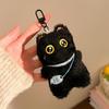 Black Cat Doll Pendant Cute Mini Plush Kitten Charms with Phone Bag Decoration Accessories Boys Girls Gifts Bag Charm