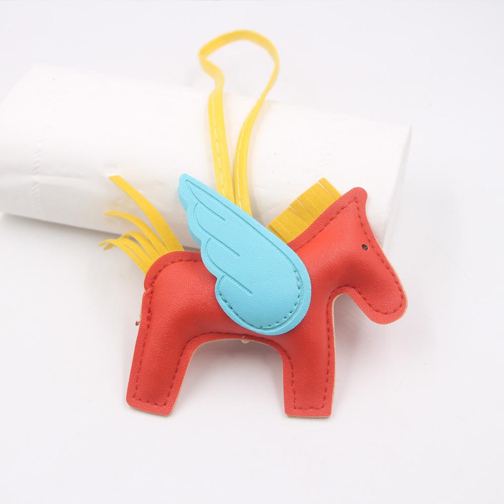 Hot Classic Wing Pony Bag Pendant Decorative Accessories Car Keychain Pendant High-quality Leather Production