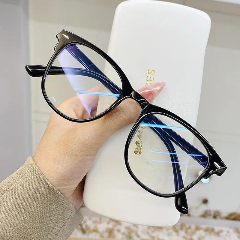 Transparent Computer Glasses Frame Women Men Anti Blue Light Round Eyewear Blocking Glasses Optical Spectacle Eyeglass