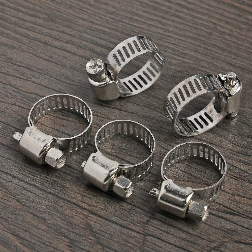10 pcs Useful New Sealing Hardware Repair Tool T Bolt Hose Clamps Stainless Steel Pipe Clip