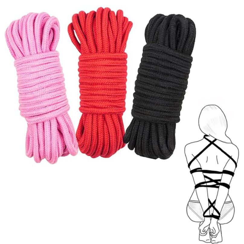 Soft Cotton Sex Ropes Bondage Rope Restraint Kit for Adult Sex Games for Women & Men Couple BDSM Strap Use for Restraints Game