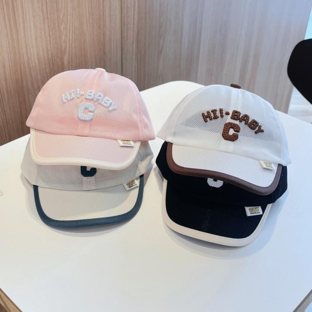 Letter C Baby Baseball Cap Summer Sports Visot Cap Ins Children Peaked Hat Outdoor