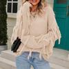 Autumn And Winter Large Size Pullover Women's Knitted Sweater With Tassels Women's Loose Sweater