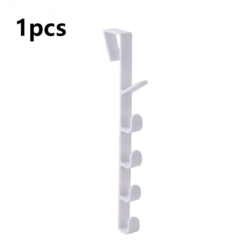 1/2pcs Japanese Style Multi-function Five-section Hook Portable Coat Hook Towel Hook Behind Door No Punching Seamless Hook