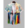 Summer Fashion Men's Hawaiian Shirt 3D Printing Short Sleeved Button Down Lapel Shirts Oversized Tops Casual Aloha Shirts