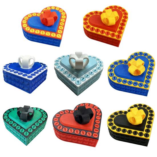 Liefdeshart Irritante Cadeaudoos met Schroeven 3D Geprint Kerst Puzzel Cadeaudoos Prank Doos Huis Kantoor Bureau Decoratie Ornament Grap Gag Cadeau