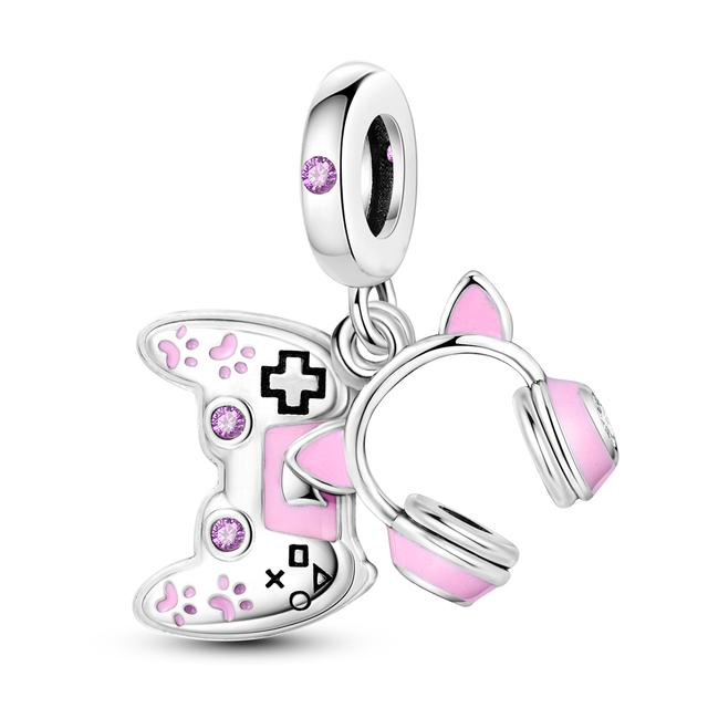 Ciondoli in argento sterling 925 con perline, ciondolo a forma di animale, adatti per collana, braccialetto, regalo per donne e feste