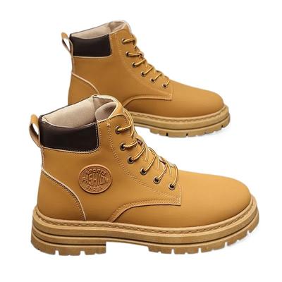 Herrenschuhe Herbst Neu High-Top Werkzeugstiefel Britischer Stil Kurze Stiefel Vielseitige Plateaustiefel Trendschuhe