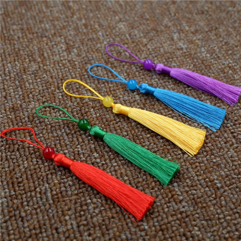 Little China Knot Vertical Shun Bookmark Tassel Diy Antique Bag Bookmark Beaded Tassel Suizi Clothing Decorative Pendant