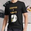 Neues Hemd Kaffee = Glückliches Aktives Logo T-Shirt Lustig Größe S - 5XL