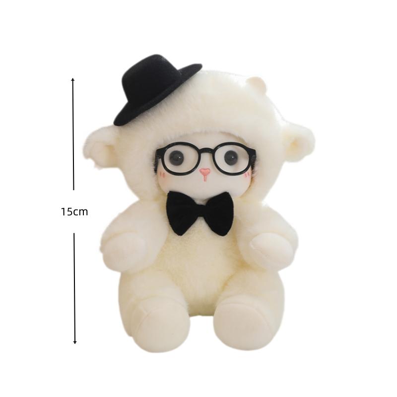 Süßes Schaf-Paar Lam Plüschtier Weiche Kuschelpuppe Für Kinder Mädchen Geburtstag Weihnachtsgeschenk Kawaii Zimmerdeko