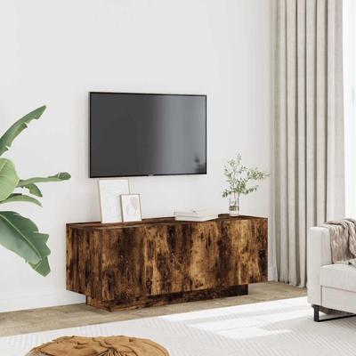 TV Cabinet Smoked Oak 100 X 35 X 40 Cm Engineered Wood