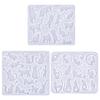 3 Pcs Cats Earrings Silicones Mould Jewelry Making Molds Animal Molds Handmade Pendant Moulds with Hole Craft Supplies