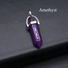 1Pc Natural Stone Hexagonal Cone Pendant, Reiki Healing Crystals Agate Gems Charms for DIY Women Men Necklace Jewelry Accessories, Extremely Cheap