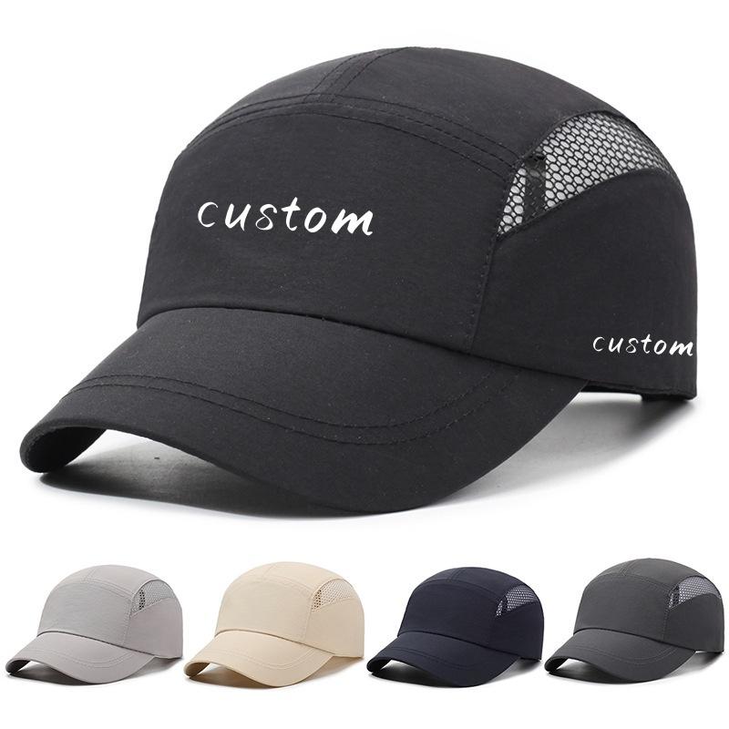 Customized Short Brim Summer Hat Breathable Quick Dry Baseball Outdoor Sun Protection Hat Sport Style Casual Duckbill Cap