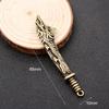 Antique Bronze Dragon Tachi Keychain Pendant