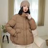 Down jacket women's high-end short winter new solid color stand-up collar versatile warm fashion thin coat