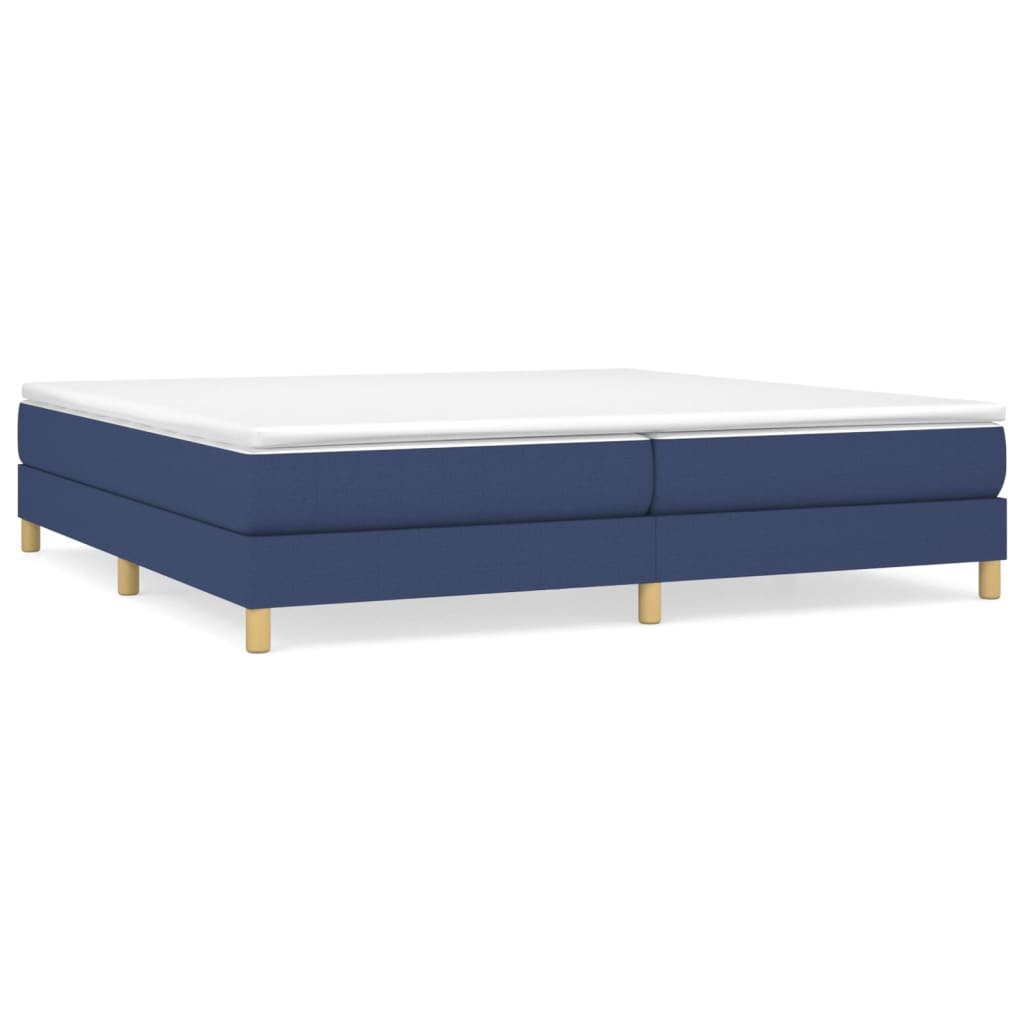 Vidaxl Continental Bed With Mattress, Blue, Fabric 200X200 Cm