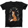 Folklore Renard Floral Cottage Meilleur Vendeur Cadeau Drôle T-shirt Noir 322