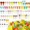 Tier Obst Gabel Food Grade Kunststoff Mini Cartoon Kinder Kuchen Obst Zahnstocher Bento Mittagessen Bento Zubehör Party Dekoration Geschenk