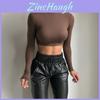 Streetwear T Shirt With High Neck Long Sleeves For Fall Fashion Women