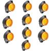 APSMOTIV 10PCS LED Marker Lights Trailer 12V Trailer Amber Lights with Chrome Bezel Universial for Auto Bus Truck Lorry Trailer Deck Courtesy