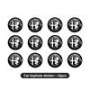 UHNPV1 TFLGX1 8/12Pcs For Alfa Romeo 15mm Giulietta GT 159 147 156 Mito Brera Car Remote Key Stickers Car Door Badge Emblem Car Accessories