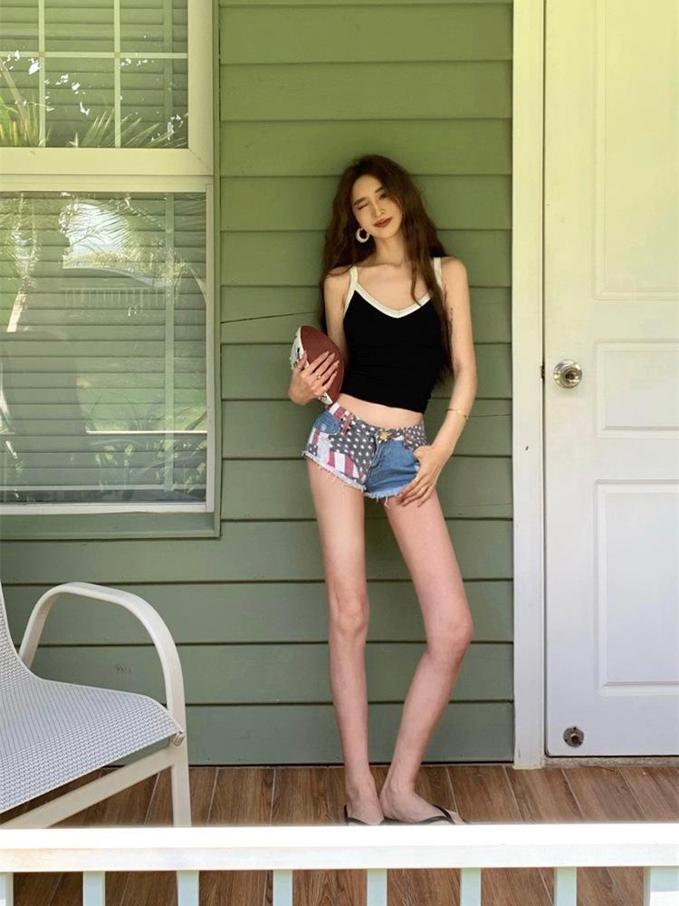 Summer 2023 Women's Low-Waist Denim Shorts - Sexy Ripped Hot Pants for Nightclub