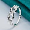 Infinity Knot Promise Ring for Her Cubic Zirconia Engagement Ring Sparkling Wedding Band for Women Anniversary Jewelry Gift