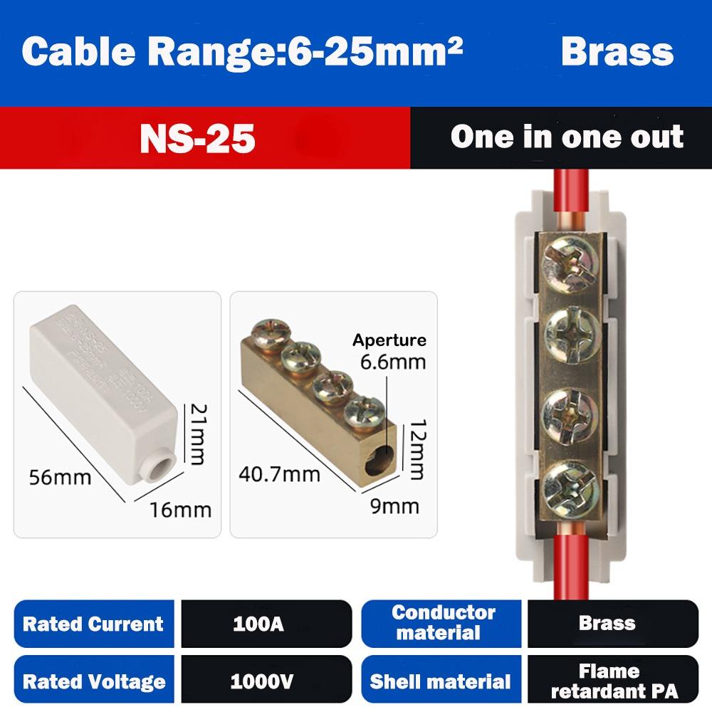 Conductor Brass High Power Splitter Quick Terminal Block Docking Terminal Blocks Compact Splice Electrical Connectors