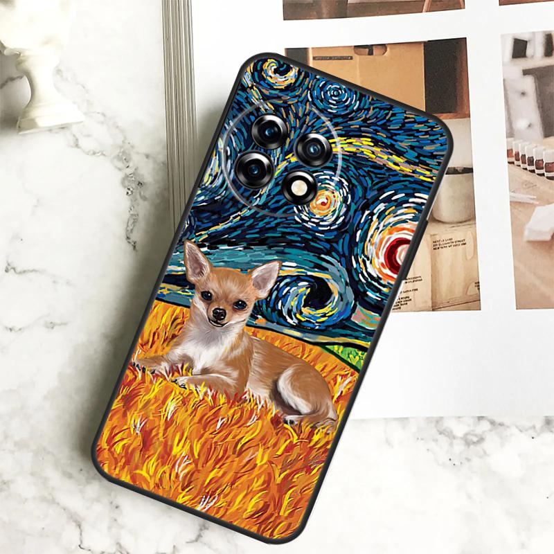 Cartoon Chihuahua Dog Case For OnePlus 12 12R 11 9 10 Pro 10R 9R 8T 10T Nord 3 CE 2 Lite 2T N10 N20 N30 CE4 Cover