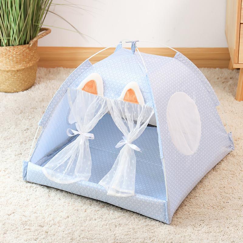 Cute Pink Rabbit S Pet Tent Foldable Washable Cat House Small Dog Bed