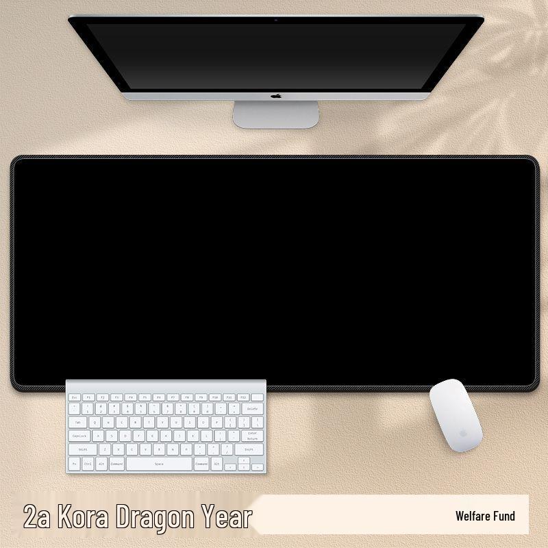 Extra Large 2024 Year of the Dragon Mouse Pad - Festive Red Cartoon New Year Desk Mat for Office