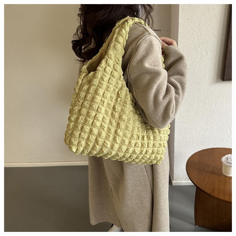 Sommer Plissierte Wolken Tasche Damen Süßigkeiten Farbe Große Kapazität Umhängetasche Handtaschen Einkaufen Mädchen Tasche Tragetasche Bolsas