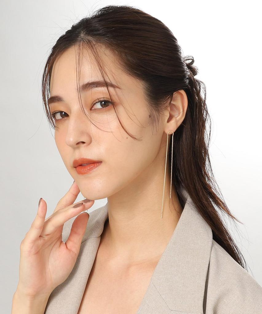 Earrings K10 Spike Triple Turn Stud Earrings 40576532 Yellow Gold 00 [Kokoshnick] Women's (100)