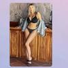 Vintage Bikini Metal Sign Wall Art for Home Bar Cafe Garage